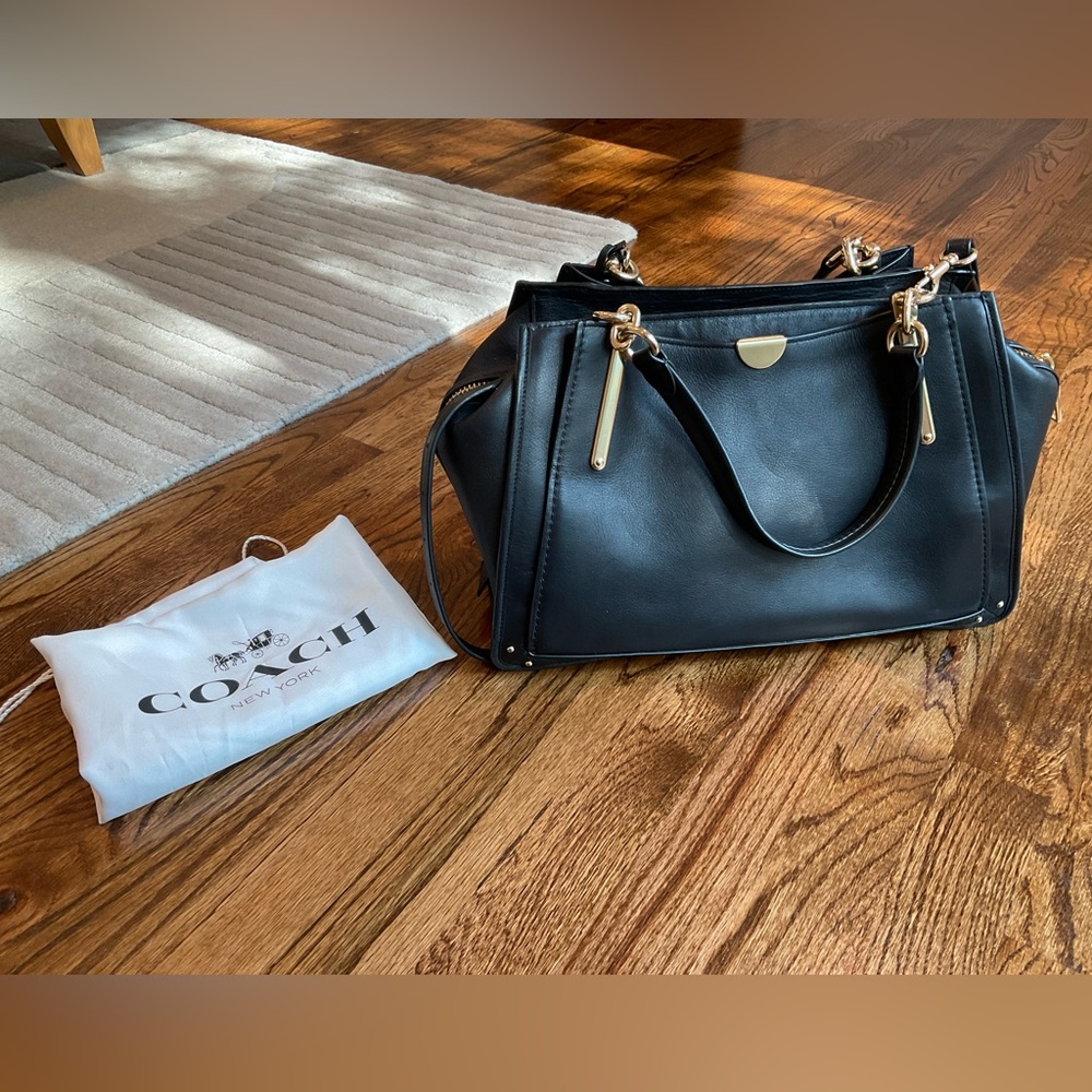 Coach Dreamer Purse Black and Gold